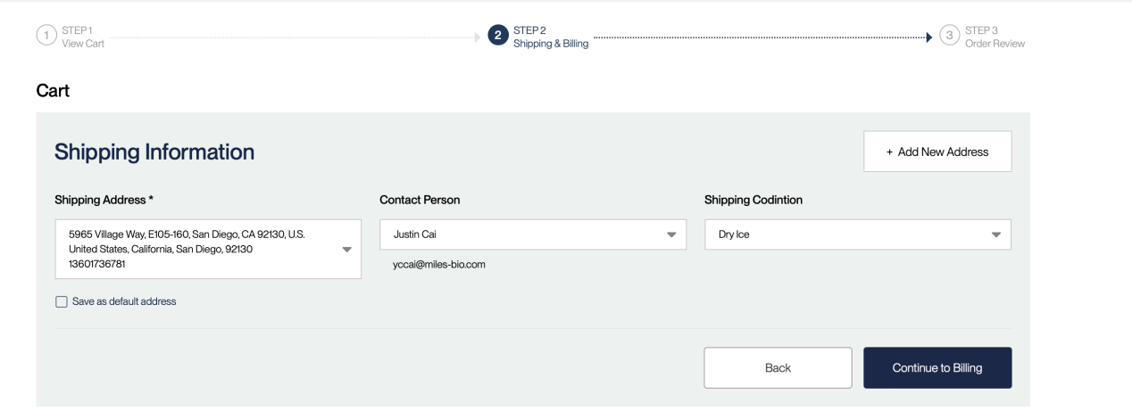Step 4 - Shipping Address